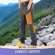 韩国户外防水登山裤 男拼色耐磨 男弹力透气拼接直筒宽松徒步速干裤