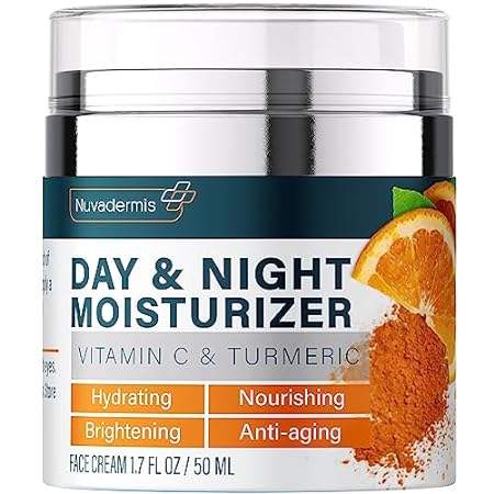 NUVADERMIS Face Moisturizer with Vitamin C and Turmeric -