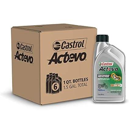 Castrol Actevo 4T 20W-50 Synthetic Blend Motorcycle Oil，