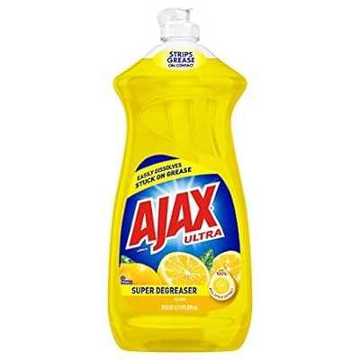 Ajax Dishwashing Liquid Dish Soap Yellow Lemon， 28 Fl Oz