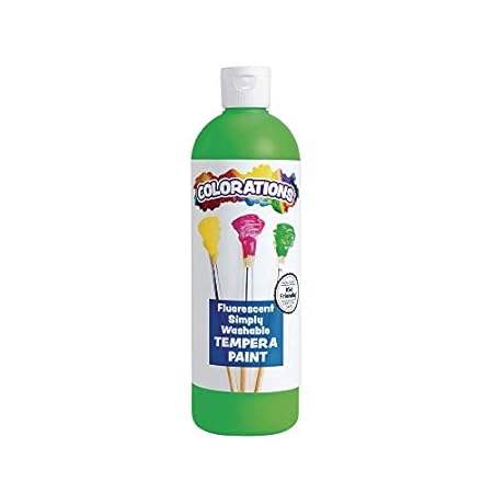 Colorations Washable Tempera Paint， 16 fl oz， Fluorescent