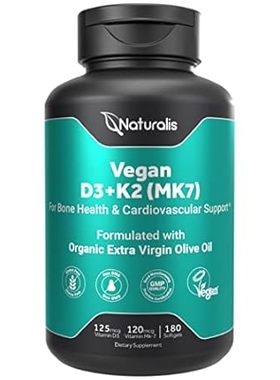 Vegan Vitamin D3 + K2 with Extra Virgin Olive Oil | 5000i