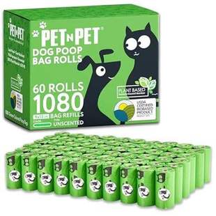 Counts Rolls Green Bags Bag 1080 Poop Dog Pet