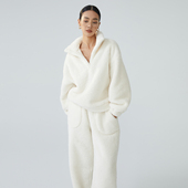 居家服 毛绒双面绒慵懒休闲套装 软甜到心坎里 简约美式 ZzZHANG