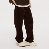 ZzZHANG｜慵懒矢量_复古简约宽松直筒显瘦灯芯绒休闲裤 秋冬款