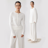 套装 ZzZHANG 空气感阔腿裤 休闲时尚 极简主义 随性舒适显瘦上衣