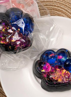 2Pcs Taba Squishy Starry Cat Paw Squeeze Toys  Stress Relief