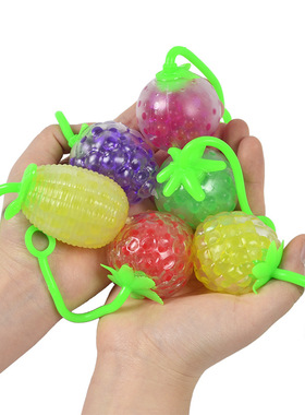 Squishy Fidget Toy squeezy Stress yo-yo ball水果悠悠球捏捏乐