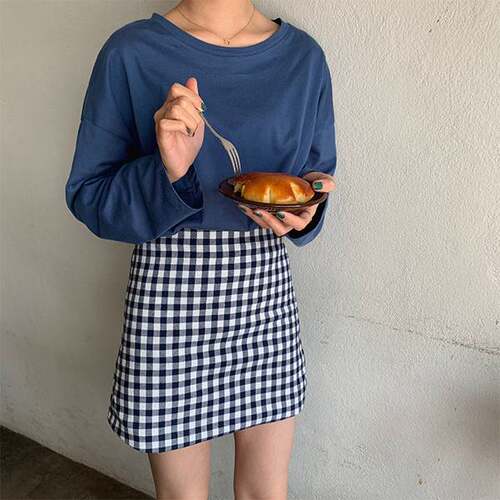 纯棉纯色长袖t恤女春秋打底衫