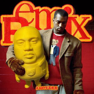 Remix原创Kanye耳机壳侃爷耳机壳潮玩手办挂件摆件AirPods苹果