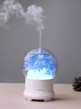 无火永生花速香薰加湿器精油迷你桌面办公室空气创意企业礼品