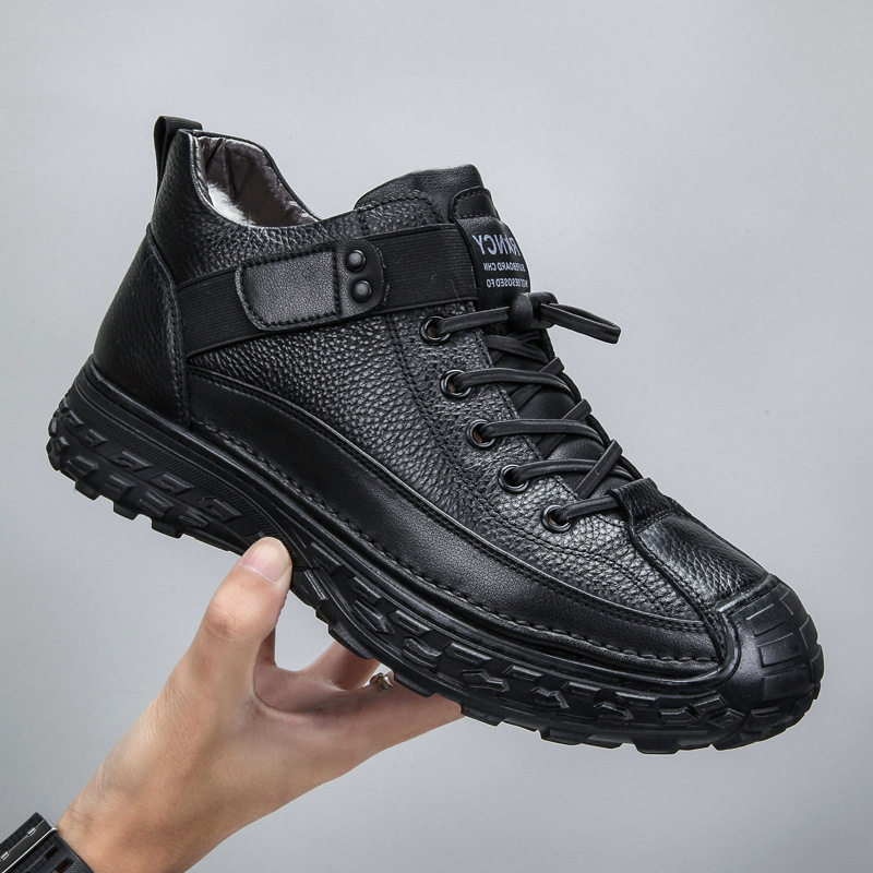 FOREIGN TRADE ORIGINAL SINGLE TAIL GOODS BROKEN CODE CLEARANCE 2023 WINTER NEW CASUAL VELVET SHOES VERSATILE FASHION SNEAKERS MEN