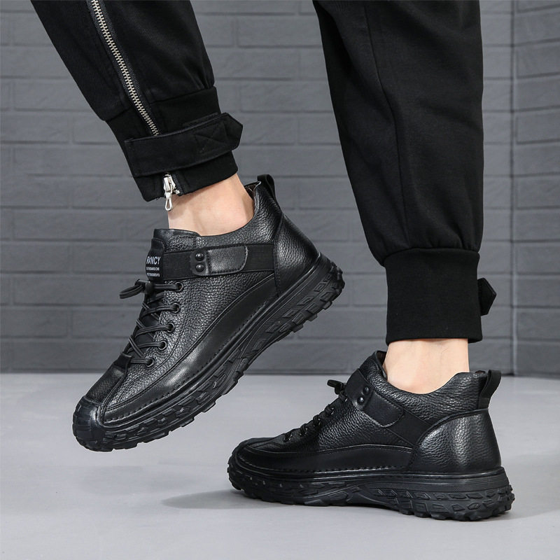 FOREIGN TRADE ORIGINAL SINGLE TAIL GOODS BROKEN CODE CLEARANCE 2023 WINTER NEW CASUAL VELVET SHOES VERSATILE FASHION SNEAKERS MEN