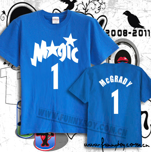 魔术麦克格雷迪球衣T恤 麦蒂 Tracy McGrady 篮球休闲运动短袖
