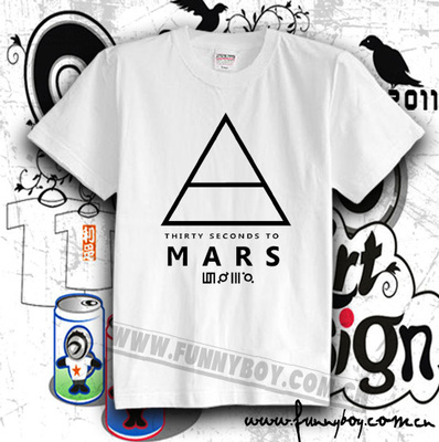 美国摇滚乐队休闲纯棉圆领短袖