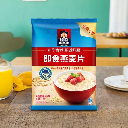 桂格即食燕麦片1000g袋装谷物