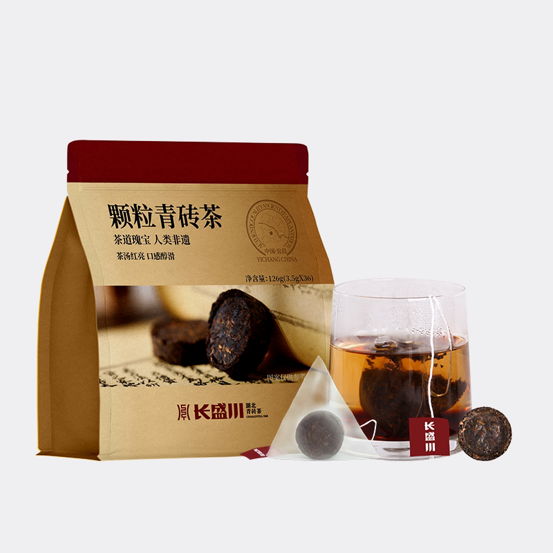 长盛川湖北青砖茶袋泡茶3.5g*36图片