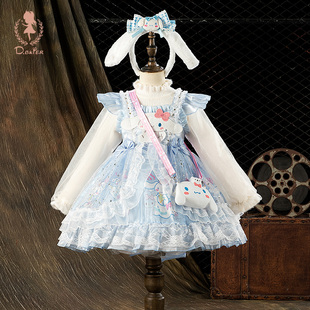 Hi！Fish女童洛丽塔公主裙春装日常可穿玉桂狗衣服生日小女孩裙子