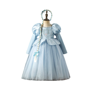 Hi！Fish灰姑娘公主裙女童冰雪奇缘cos生日迪士尼艾莎礼服裙子
