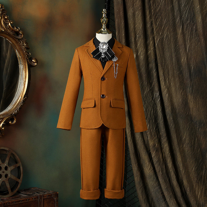 Hi！Fish儿童西服套装男童礼服男孩帅气高级感英伦风主持人演出服