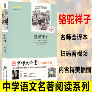 送名师讲解免费视频 骆驼祥子 《语文》初中生阅读老舍原著 墨虫图书京师大讲堂名师讲