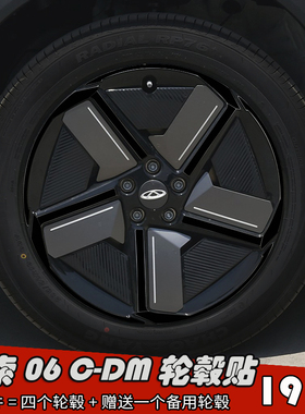 24款探索06C-DM改装轮毂贴纸19寸专用风云T6划痕遮盖装饰防水车膜