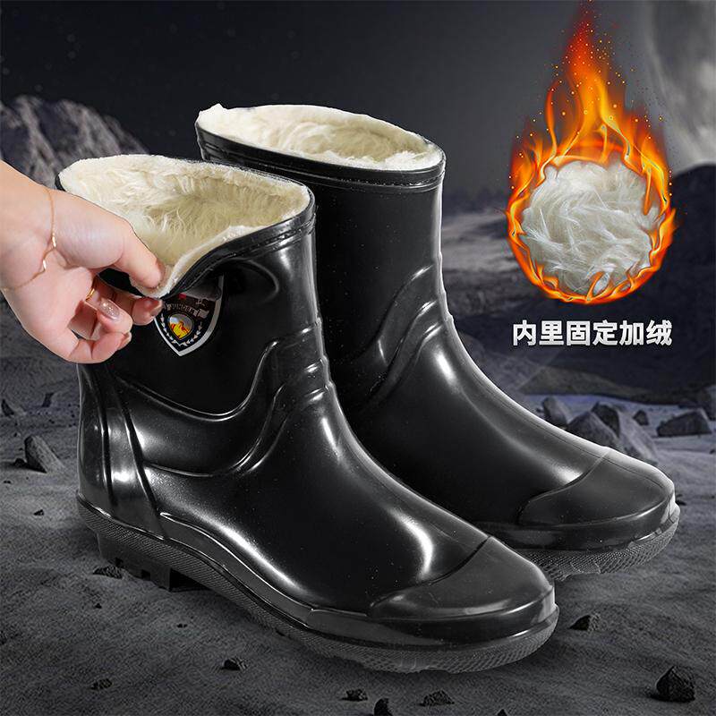 特大码47雨鞋男款中筒加大号49雨靴加绒内胆可拆卸防滑防水鞋男士