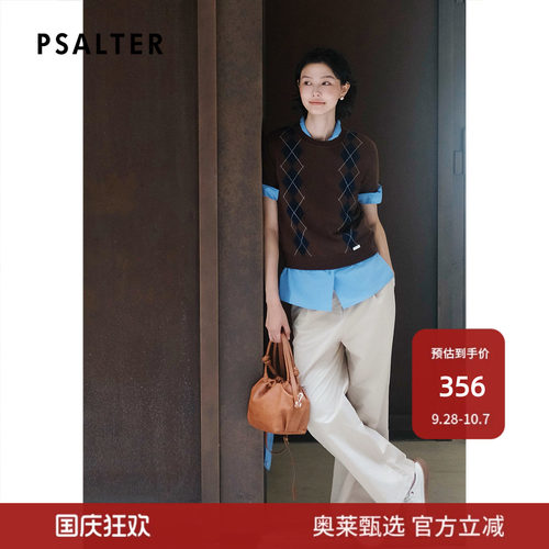 PSALTER诗篇可拆卸三角巾学院气质短袖衬衫z