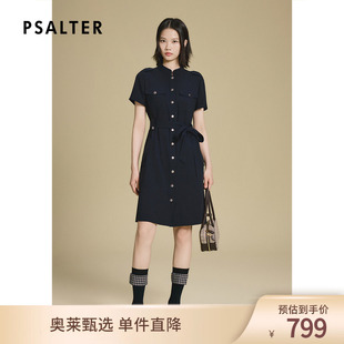 【断码】PSALTER诗篇三醋酸学院感系带修身连衣裙2025夏款