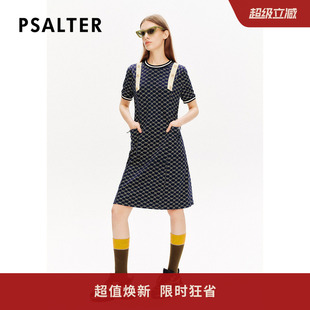 诗篇专选logo印花圆领抽绳收腰针织卫衣裙连衣裙夏款