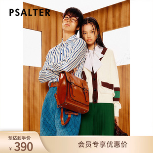 毛针织衫 PSALTER诗篇2023春v领撞色学院风开衫