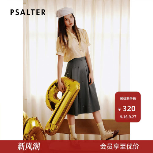 【春夏主推】PSALTER诗篇复古尖领泡泡袖光泽感短袖衬衫