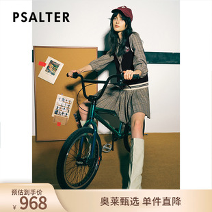 格子连衣裙两件套 PSALTER诗篇秋学院风羊毛针织衫