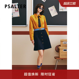 PSALTER诗篇冬翻领学院风刺绣棉质衬衫