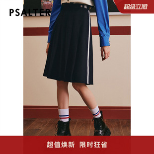 PSALTER诗篇秋宽松学院风羊毛百褶裙半身裙