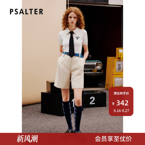[博主同款]PSALTER诗篇简约学院风刺绣短袖polo衫针织衫夏