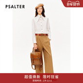 秋款 白衬衫 智性学院风 PSALTER诗篇宽松简约复古尖领长袖