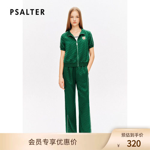 【春夏热卖】诗篇专选夏款学院风格纹提花直筒运动裤休闲裤