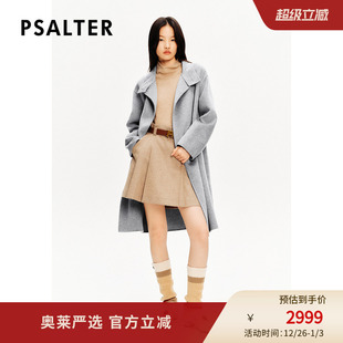 PSALTER诗篇高级感烟囱领双面呢羊绒大衣冬季 100%山羊绒