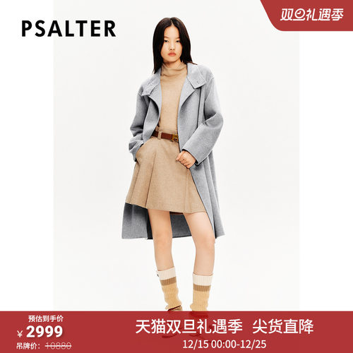 【100%山羊绒】PSALTER诗篇高级感烟囱领双面呢羊绒大衣冬季