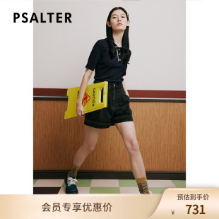 针织衫 诗篇夏修身 显瘦polo领条纹短袖