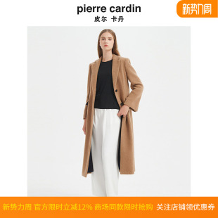 简约知性轻商务OL风通气毛呢大衣 大衣 商场同款 皮尔卡丹女装