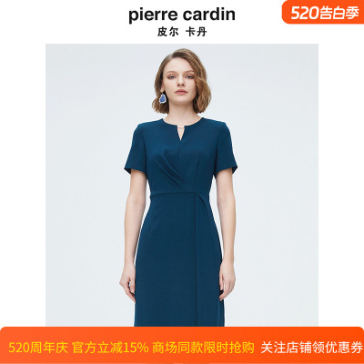 商场同款皮尔卡丹女装简约知性修身时尚连衣裙P4222D4055G0