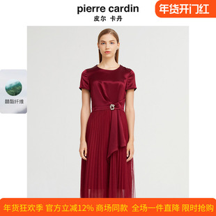 皮尔卡丹女装夏季新款通勤柔美宴会礼服连衣裙P1203D1042R5