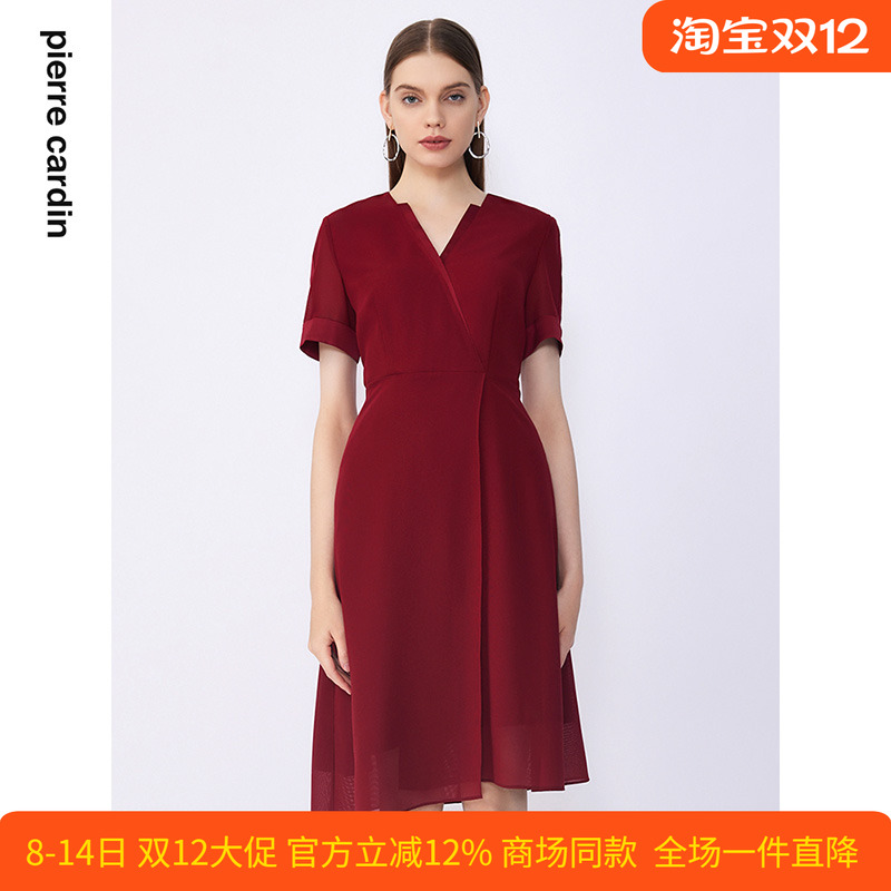 通勤淑女纯色多色连衣裙