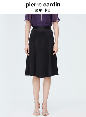 商场同款皮尔卡丹女装春季新款简约淑女A摆职业半裙P4154S4009B0