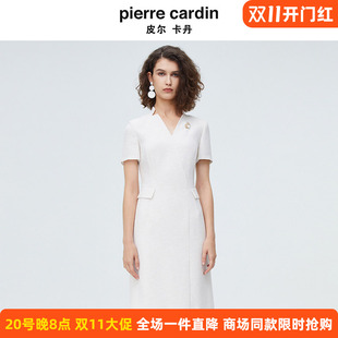 皮尔卡丹女主持人礼服女播音艺考正装连衣裙演讲比赛上镜职业西装