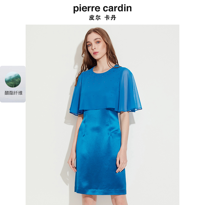 端庄优雅纯色礼服连衣裙