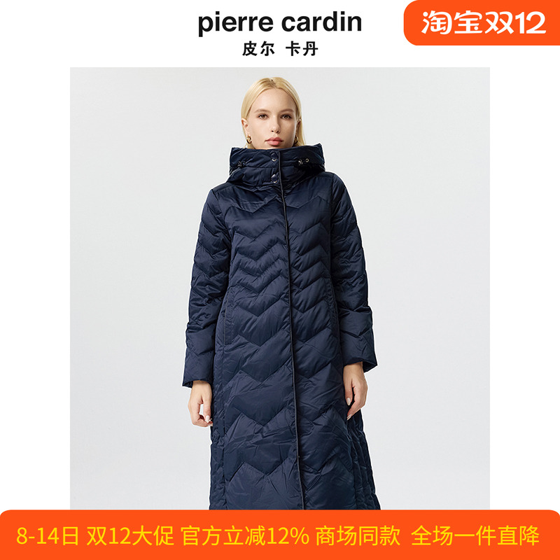 新款简约通勤优雅长款羽绒服