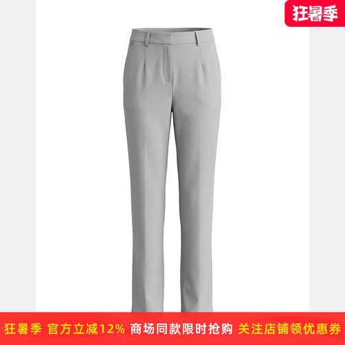 皮尔卡丹女装夏季新款时尚直筒裤灰色西服裤子休闲裤P4239T4035H0